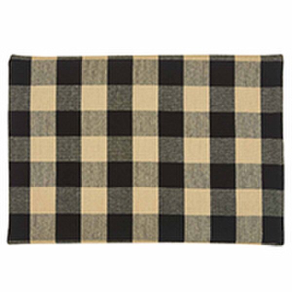 Wicklow Check Backed Placemat Black Park Designs